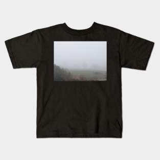 Eerie Mist Countryside France Kids T-Shirt